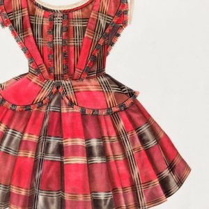 Girls Tartan Ruffle Dress