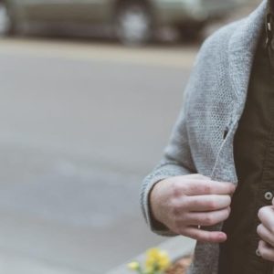 Grey Knit Jersey Blazer