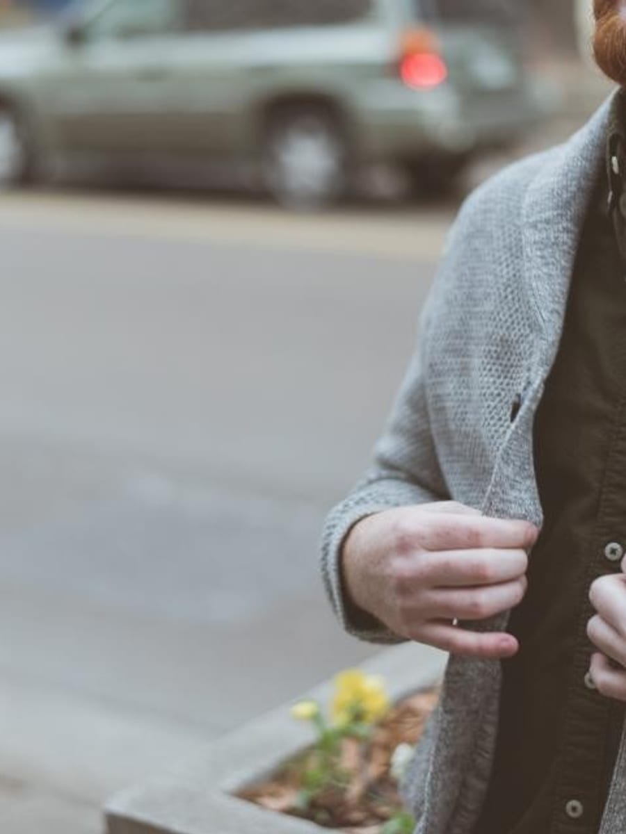 Grey Knit Jersey Blazer