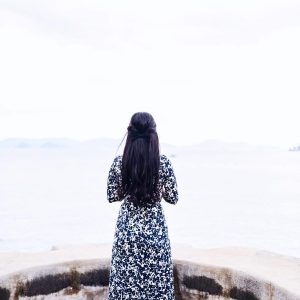 Monochrome Floral Maxi Dress