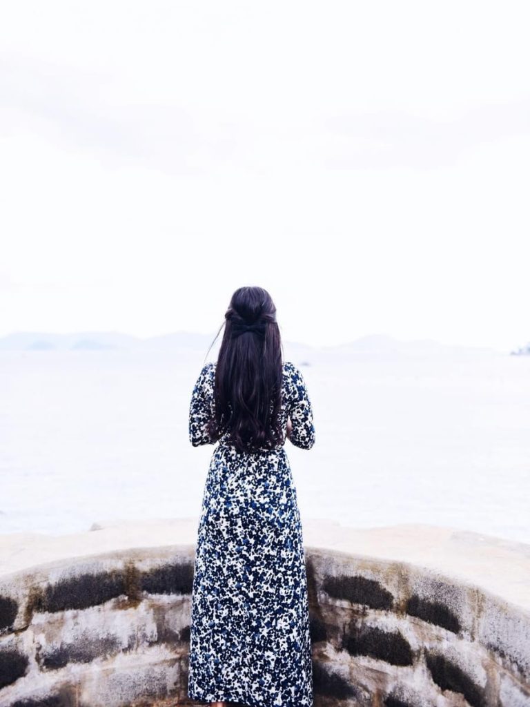 Monochrome Floral Maxi Dress