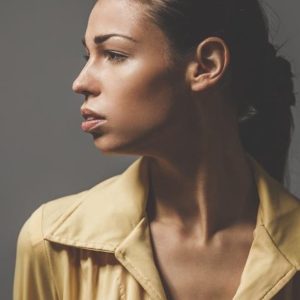 Mustard Collared Satin Blouse