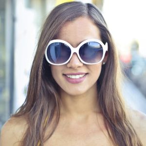 Oversized White Frame Sunglasses