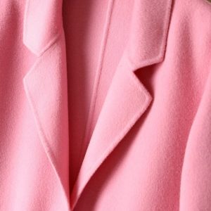 Pink Tailored Wool Coat
