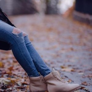 Ripped Knee Slim Jeans