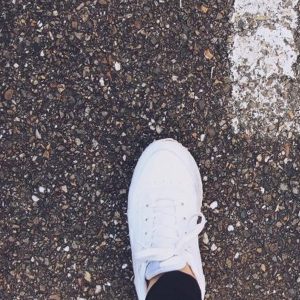 White Knit Runner Sneakers